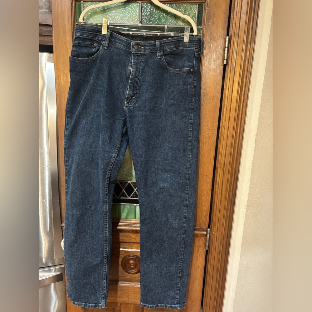 Wrangler Men's Straight Dark Blue Denim Jeans